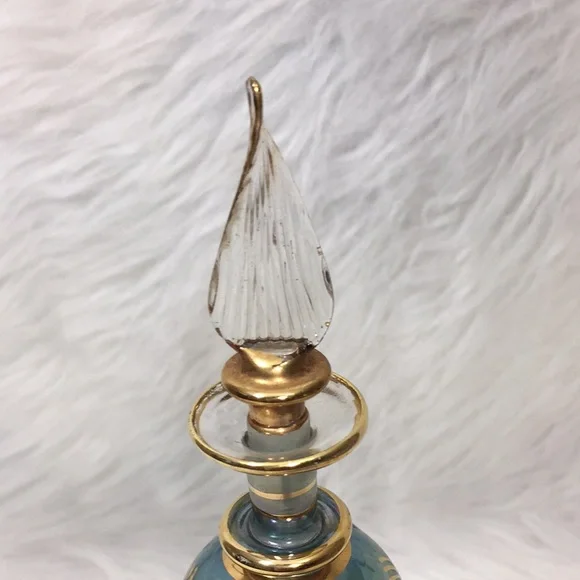 Egyptian Style Handblown Glass Perfume Bottle - Picture 2 of 8
